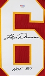Len Dawson Signed HOF Stat Kansas City Chiefs Jersey - PSA