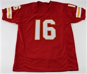 Len Dawson Signed HOF Stat Kansas City Chiefs Jersey - PSA