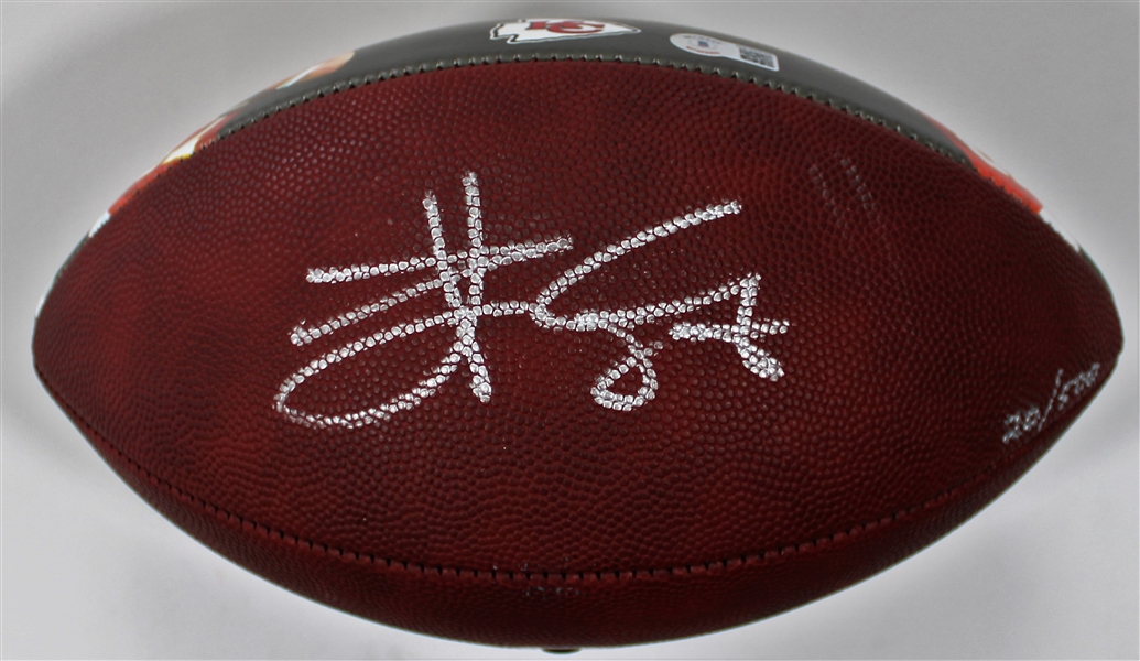 Travis Kelce Signed Photo Stat Chiefs Football - Becket