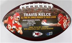 Travis Kelce Signed Photo Stat Chiefs Football - Becket