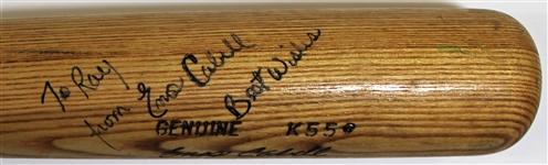 Enos Cabell Game Used & Signed 1977-1979 K55 Bat - Pre Psa