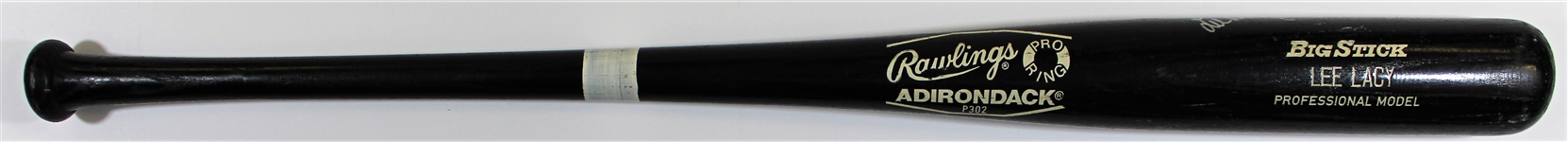 Lee Lacy 1985 279R Game Used & Signed Bat - Pre PSA