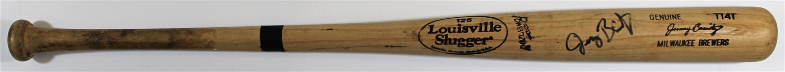 Jeromy Burnitz 2001 B310 Game Used & Signed Bat - Pre PSA Letter