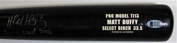 Matt Duffy 2016 I13L Game Used & Signed Bat - Pre PSA Letter