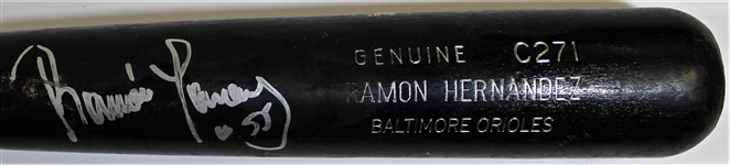 Ramon Hernandez 2006/2008 C271 Game Used & Signed Bat Pre PSA Letter