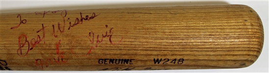Mike Ivie 1977/79 W248 Game Used & Signed Bat - Pre PSA Letter