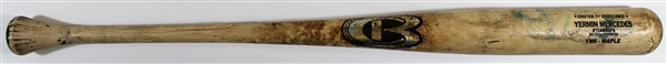 Yermin Mercedes 2020 YM6 Game Used Bat - PSA Letter