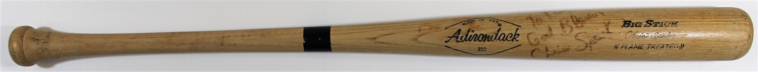 Chris Speier 1977/79 332A Game Used & Signed Bat - Pre PSA Letter