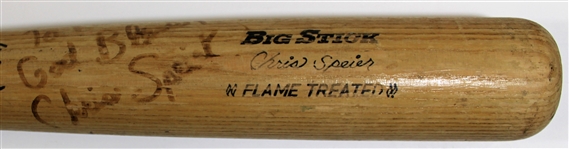Chris Speier 1977/79 332A Game Used & Signed Bat - Pre PSA Letter