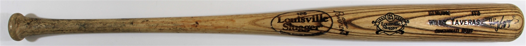 Willy Taveras 2009 I13 Game Used & Signed Bat - Pre PSA Letter