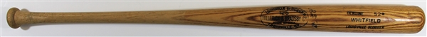 Terry Whitfield 1977/79 Game Used & Signed S2 Bat - Pre PSA Letter