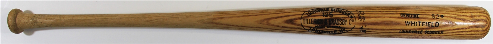 Terry Whitfield 1977/79 Game Used & Signed S2 Bat - Pre PSA Letter