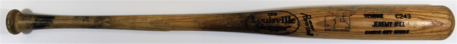 Jermy Hill Game Used C243 Kansas City Royals Bat