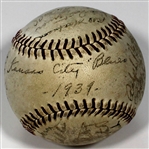 Kansas City Blues 1939 Team Signed Baseball