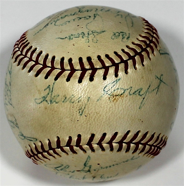 Kansas City Blues 1952 Team Signed Baseball
