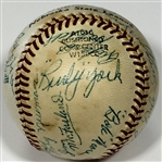 1957 North Platte Indians ( Rudy York ) Team Signed Baseball