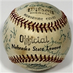 1957 North Platte Indians ( Rudy York ) Team Signed Baseball
