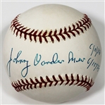 Johnny Vandermeer Signed Baseball - JSA