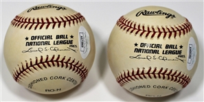 Stan Musial - Ray Sadecki Signed Baseballs - JSA