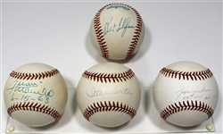 Steve Calrton-Fergie Jenkins-Bert Blyleven-Jaun Marichal Singed Baseballs Lot of 4 - JSA