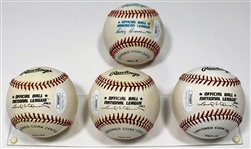 Steve Calrton-Fergie Jenkins-Bert Blyleven-Jaun Marichal Singed Baseballs Lot of 4 - JSA