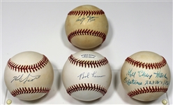 Bob Lemon - Early Wynn - Mel Harder - Herb Score Signed Baseballs - JSA