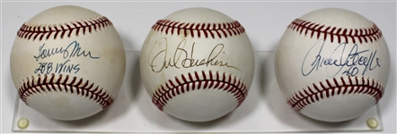 Rick Suttcliffe- Orel Hershiser - Tommy John Signed Baseballs - JSA