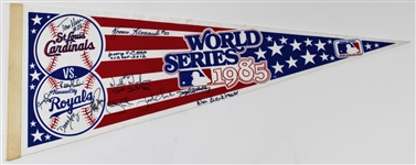 1985 Ws Pennant Signed Cards VS Kansas City Royals 