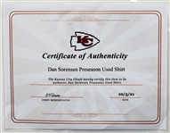 Kansas City Chiefs Preseason GU Dan Sorensen Undershirt 