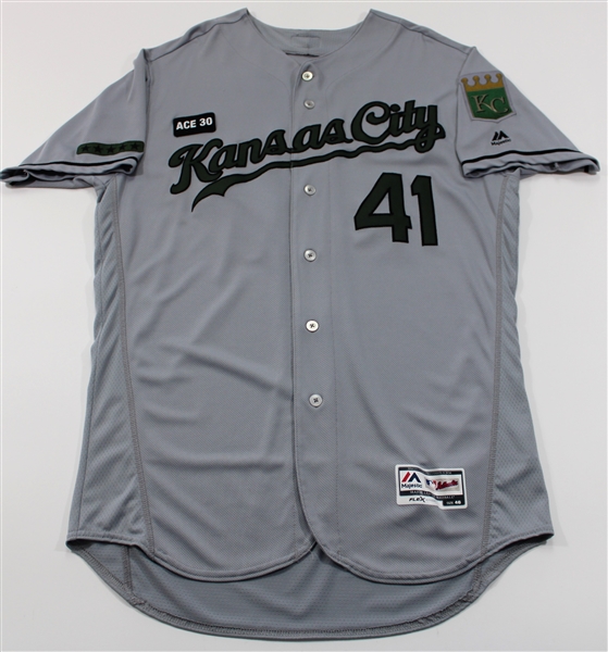 Danny Duffy 2018 GW Kansas City Royals Jersey - ACE 30 Patch Photo Match