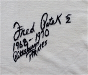 Freddie Patek GU & Signed 1968-1970 Pittsburgh Pirates Undershirt 
