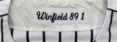 Dave Winfield GW 1989-1990 NY Yankees Jersey - Dobbins Letter