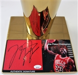 Michael Jordan Signed Chicago Bulls Six Times Champions Trophy - JSA 