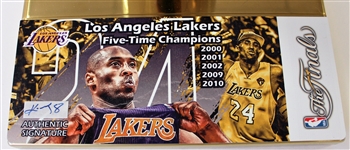 Kobi Bryant Signed La Lakers Trophy - Beckett Letter