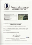 Wilt Chamberlin Signed LA Lakers Trophy - Beckett Letter