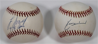 Kerry Wood - Lee Smith Signed Baseballs - JSA