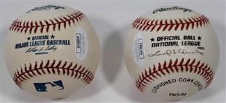 Kerry Wood - Lee Smith Signed Baseballs - JSA