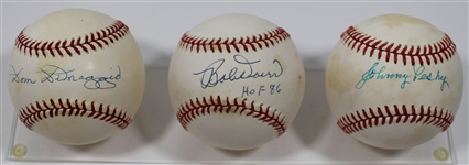 Dom DiMaggio-Bobby Doerr - Johnny Pesky Signed Baseballs - JSA