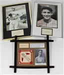 Framed Signed Joe Wood - George Whiltse - Waite Hoyt 