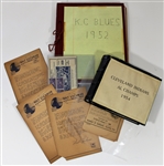 1954 Cleveland Indians & 1952 Kansas City Blues Misc Scrapbooks