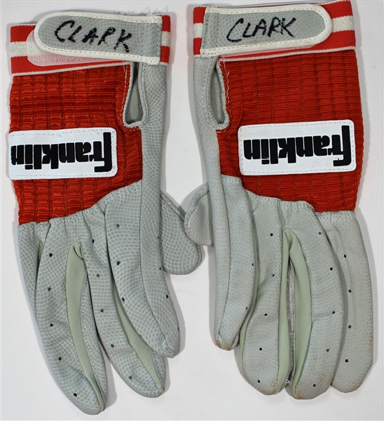 Will Clark Game Used Signed Batting Gloves