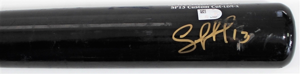 Salvador Perez Game Used & Signed 8/11/23 - 4-4 HR Bat Photo Match
