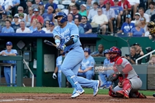 Salvador Perez Game Used & Signed 8/11/23 - 4-4 HR Bat Photo Match