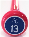 Salvador Perez Game Ready Pink Breast Cancer Signed Inscribed Bat