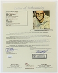 Mickey Mantle Signed 17 x 23 in Stat Poster - JSA Full Letter