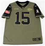 Patrick Mahomes Signed Military Appreciation Jersey and Pro Model Helmet