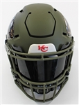 Patrick Mahomes Signed Military Appreciation Jersey and Pro Model Helmet