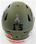 Patrick Mahomes Signed Military Appreciation Jersey and Pro Model Helmet