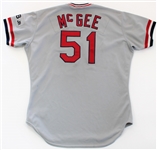 Willie McGee 1990 Set 1 St Louis Cardinals Game Used Jersey