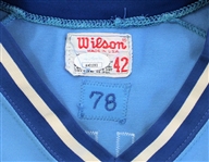 Frank White 1978 Road Blue Game Used & Signed Jersey - JSA